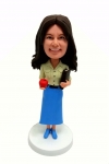 Custom bobbleheads school teachers gifts with books and apples