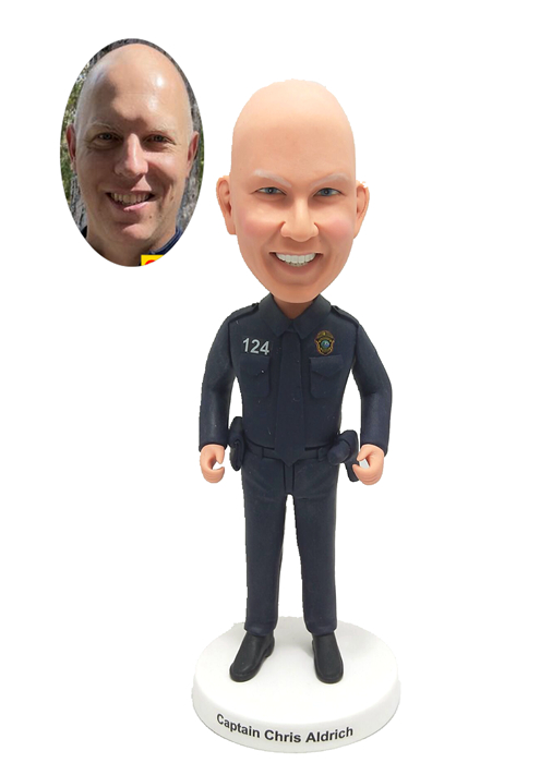Custom Police Officer Bobblehead – Personalized Male Police Figurine for Gifts Custom Police Officer Bobblehead – Personalized Male Police Figurine for Gifts