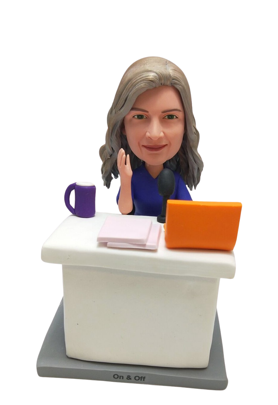 Custom Bobblehead Of Radio Host/DJ/Podcast Office Desk Gifts For Her Custom Bobblehead Of Radio Host/DJ/Podcast Office Desk Gifts For Her