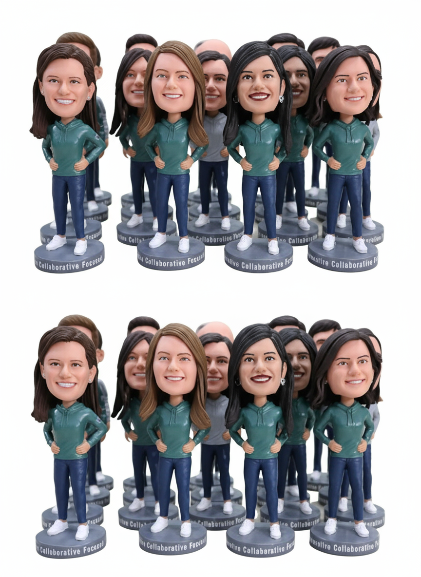 Custom Team Bobbleheads – Bulk Order with Different Faces for Employees & Corporate Gifts Custom Team Bobbleheads – Bulk Order with Different Faces for Employees & Corporate Gifts